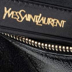 مملوكة مسبقًا Yves Saint Laurent Black Leather Zip Hobo