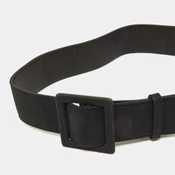 Yves Saint Laurent Black Fabric Waist Belt 90CM