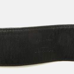 Yves Saint Laurent Black Fabric Waist Belt 90CM