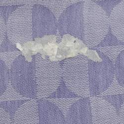 Pre Owned Yves Saint Laurent Vintage Lilac Circle Pattern Cotton Handkerchief
