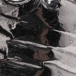 Pre Owned Yves Saint Laurent Arty Dots Green Cabochon Silver Tone Ring Size 49