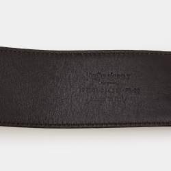 Pre Owned Yves Saint Laurent 70 CM Waist Belt Metallic Gold Leather