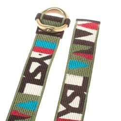 Pre Owned Saint Laurent Multicolor Woven Fabric Hip Belt Size 90