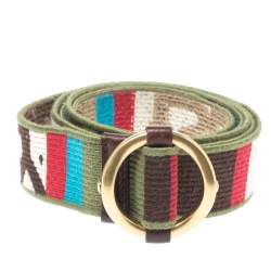 Saint Laurent Multicolor Woven Fabric Hip Belt Size 90