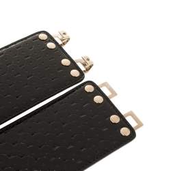 Pre Owned Yves Saint Laurent Black Patent Leather Waist Belt M