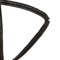 Pre Owned Yves Saint Laurent Black Patent Leather Waist Belt M
