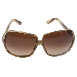 Yves Saint Laurent Beige/Brown Gradient YSL 6134/S Oversized Sunglasses