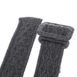 Pre Owned Yves Saint Laurent Grey Knitted Waist Belt 85CM