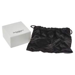 Pre Owned Yves Saint Laurent Black Cabochon Ovale Arty Ring Size EU 57