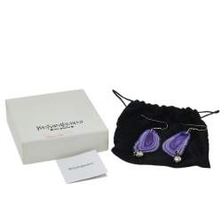 مملوكة مسبقًا أقراط أيف سان لوران متدلية لون فضي عقيق