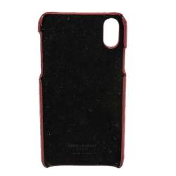 Saint Laurent Paris Red Croc Embossed Leather iPhone XS Max Case