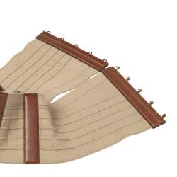 Pre Owned Yves Saint Laurent Beige/Brown Leather and Elastic Waist Belt Medium