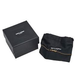 Pre Owned Yves Saint Laurent Paris Gold Tone Monogram Charm Bracelet