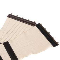 Pre Owned Yves Saint Laurent Beige/Brown Leather and Elastic Hook Corset Waist Belt S