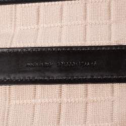 Pre Owned Yves Saint Laurent Beige/Brown Leather and Elastic Hook Corset Waist Belt S