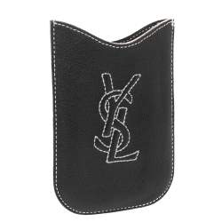 Yves Saint Laurent Black Leather Phone Cover
