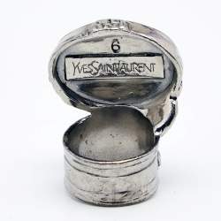 Pre Owned Yves Saint Laurent Glass Cabochon Arty Oval Ring Size 6