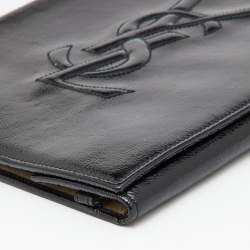 Pre Owned Yves Saint Laurent Black Patent Leather iPad Case