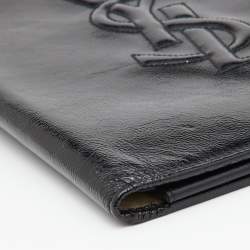 Pre Owned Yves Saint Laurent Black Patent Leather iPad Case
