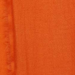 Yves Saint Laurent Orange Cashmere Fringed Scarf 