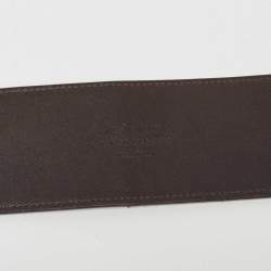 Yves Saint Laurent Brown Calf Hair and Leather Waist Belt 75 CM