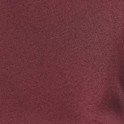Pre Owned Saint Laurent Burgundy Knit Bow Detail Top S