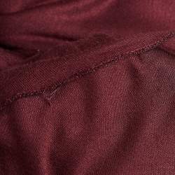 Pre Owned Saint Laurent Burgundy Knit Bow Detail Top S