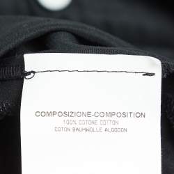 Pre Owned Yves Saint Laurent Black Cotton Pleated Trousers S