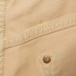 Pre Owned Yves Saint Laurent Vintage Beige Gabardine Cotton Trousers M