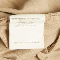 Pre Owned Yves Saint Laurent Vintage Beige Gabardine Cotton Trousers M