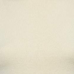 Pre Owned Yves Saint Laurent Vintage Cream Wool Sleeveless Sweater XS