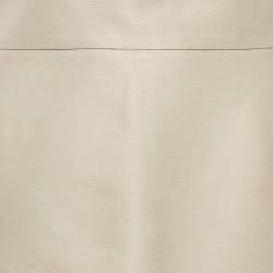 Pre Owned Yves Saint Laurent Beige Cotton Blend Side Detail Pencil Skirt M