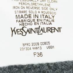 Pre Owned Yves Saint Laurent Vintage Grey Wool Belted Mini Dress S