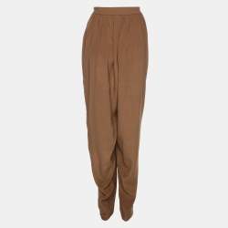 Yves Saint Laurent Brown Silk Trousers M