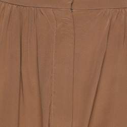 Yves Saint Laurent Brown Silk Trousers M