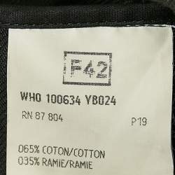 Pre Owned Yves Saint Laurent Vintage Black Gabardine Lace-Up Detail Trousers L