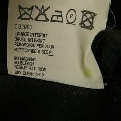 Pre Owned Yves Saint Laurent Vintage Black Gabardine Lace-Up Detail Trousers L