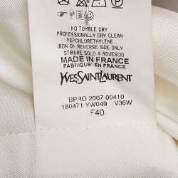 Yves Saint Laurent Black/White Micro Checks Wool Blazer M