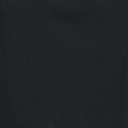 Pre Owned Yves Saint Laurent Vintage Black Wool V-Neck Short Dress M