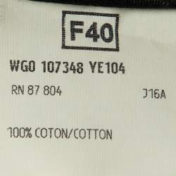 Pre Owned Yves Saint Laurent Vintage Black Cotton Button Front Skirt M