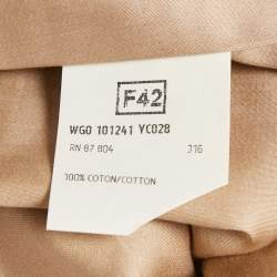 Yves Saint Laurent Vintage Beige Cotton Gabardine Knee-Length Skirt L