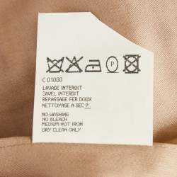 Yves Saint Laurent Vintage Beige Cotton Gabardine Knee-Length Skirt L