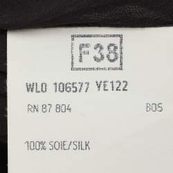 Pre Owned Yves Saint Laurent Dark Grey Silk Top M