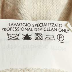 Pre Owned Yves Saint Laurent Paris Cream Printed Cotton Distressed T-Shirt L