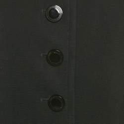 Pre Owned Yves Saint Laurent Vintage Rive Gauche Black Textured Wool Jacket M