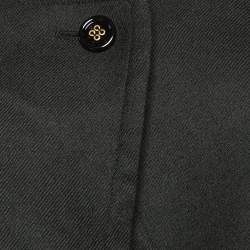 Pre Owned جاكيت إيف سان لوران ريف غوش من الصوف الأخضر الداكن مقصوص مقاس ميديوم (وسط)