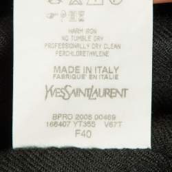 Pre Owned جاكيت إيف سان لوران ريف غوش من الصوف الأخضر الداكن مقصوص مقاس ميديوم (وسط)