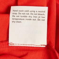 مملوكة مسبقًا Yves Saint Laurent Orange Logo Patch Cotton Half Sleeve T-Shirt M