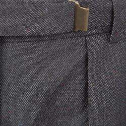 Pre Owned Yves Saint Laurent Paris Grey Wool High Waist Belted Pants M