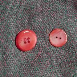 مملوكة مسبقًا بليزر إيف سان لوران قطني مزدوج الصدر باللونين الوردي والأزرق مقاس متوسط (ميديوم)